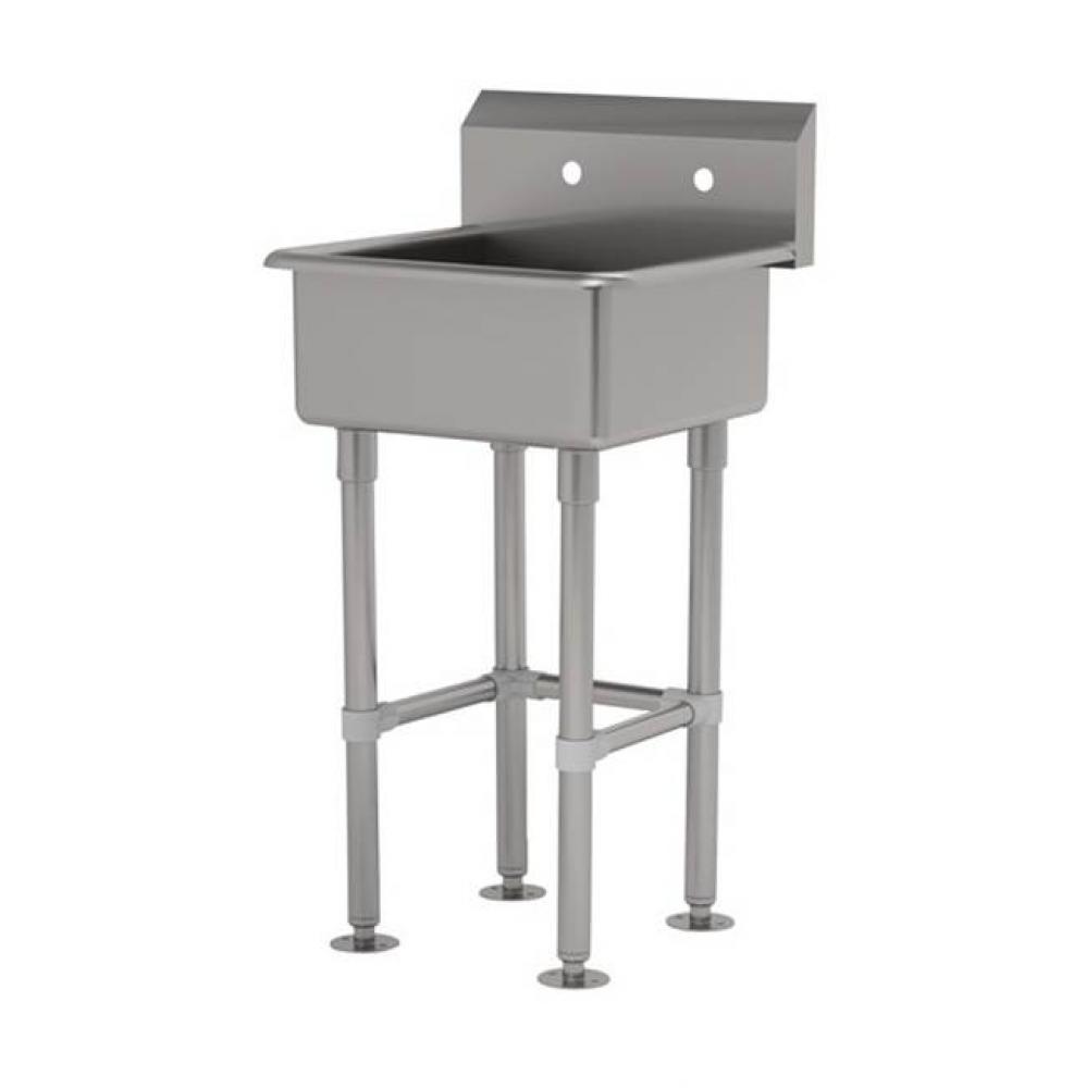 Service Sink With Stainless Steel Legs And Flanged Feet