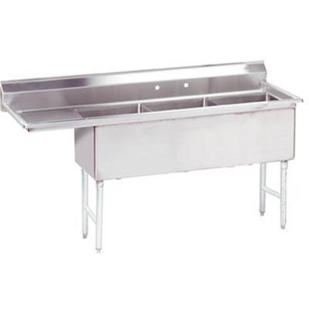 Fabricated NSF Sink, 3-compartment