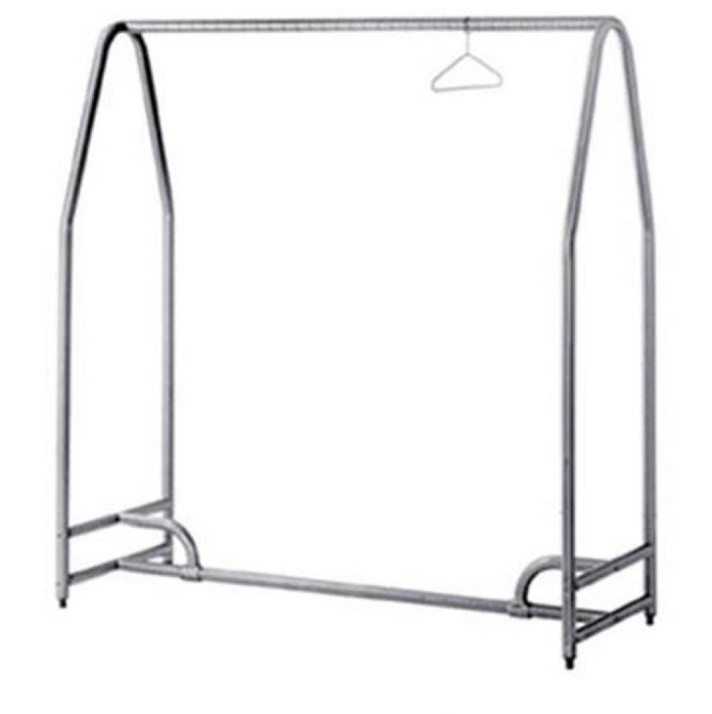 Free Standing Garment Rack 72''.  Includes 12 Electro-Polished Closed Loop Hangers.