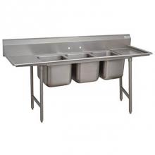 Advance Tabco 93-3-54-18RL - Regaline Sink, 3-compartment
