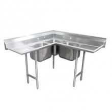 Advance Tabco 94-K5-11D - Corner Sink, 3-compartment