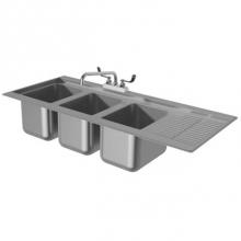 Advance Tabco DBS-43L - Bar Sink, drop-in