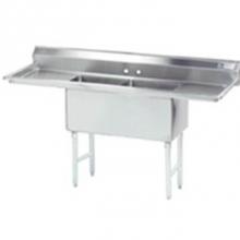 Advance Tabco FS-2-2424-24RL - Fabricated NSF Sink, 2-compartment