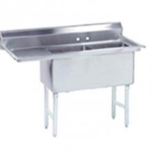 Advance Tabco FS-2-3024-24L - Fabricated NSF Sink, 2-compartment
