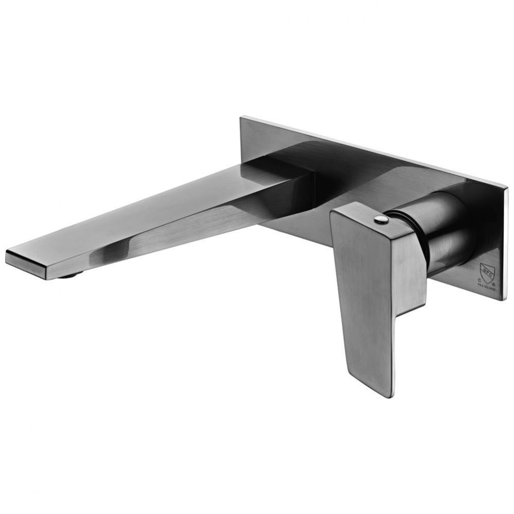 Brushed Nickel Wall Mounted Bathroom Faucet