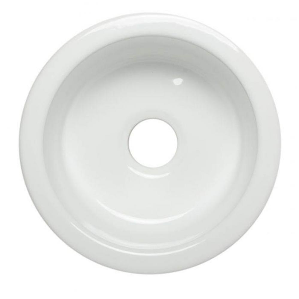 Round 17'' Fireclay Prep Sink