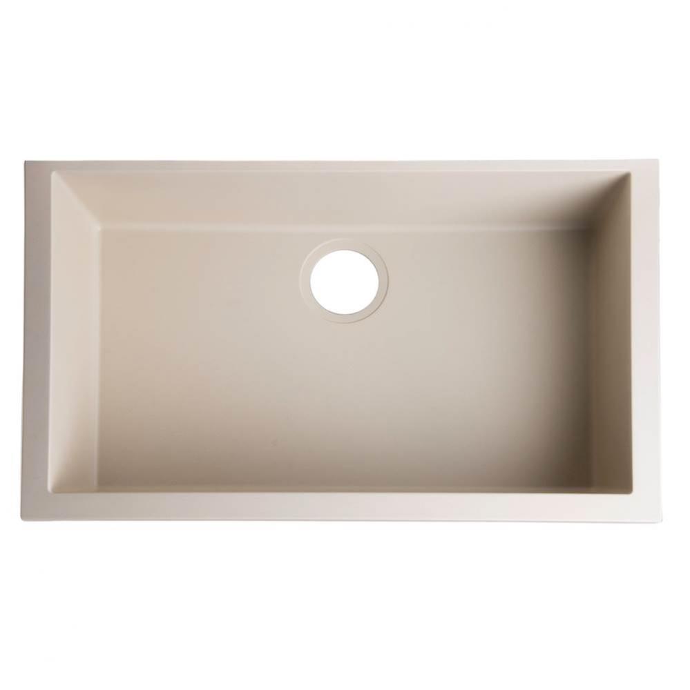 Biscuit 30'' Undermount Single Bowl Granite Composite Kitchen Sink