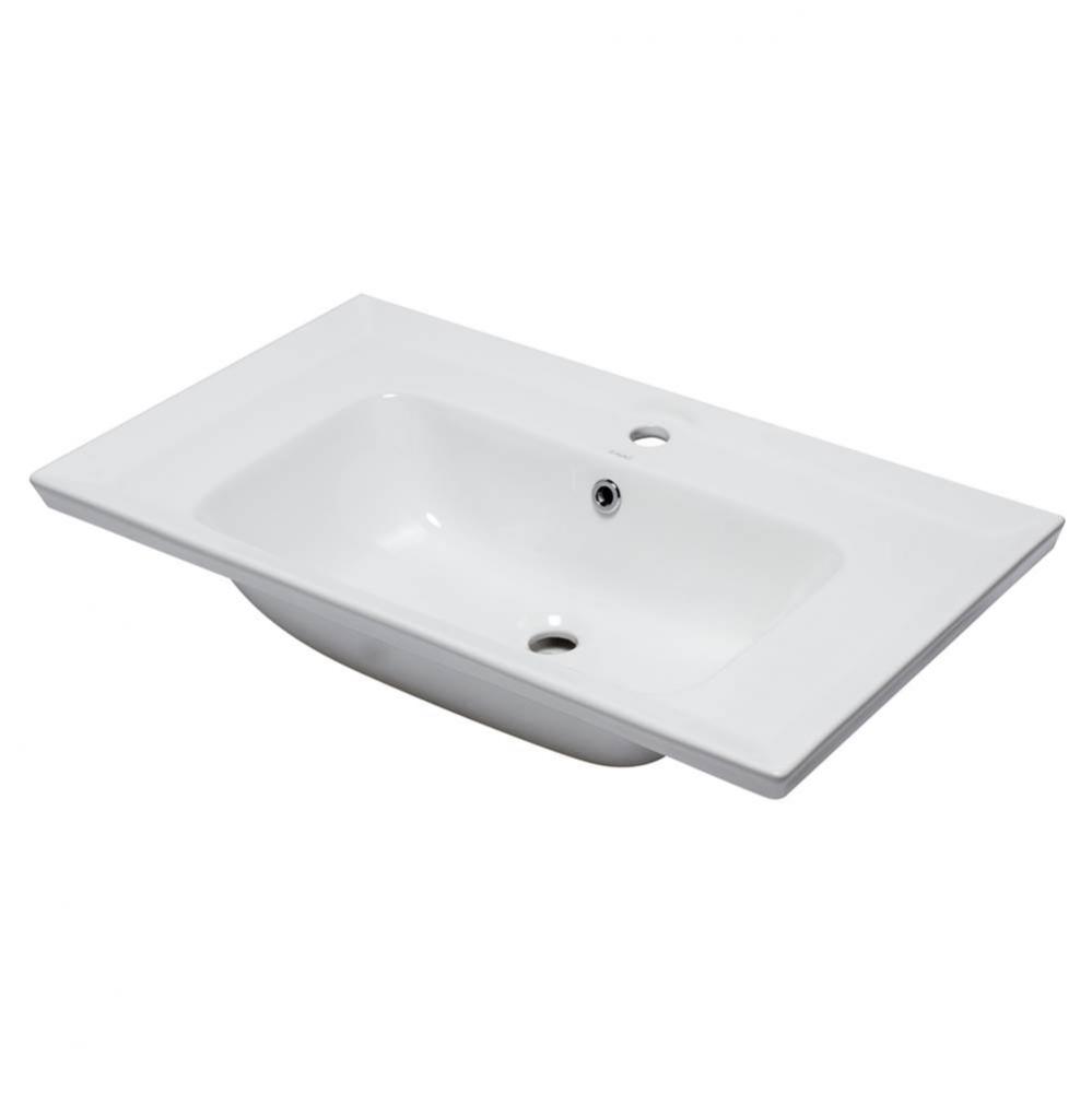 EAGO White Ceramic 32''x19'' Rectangular Drop In Sink