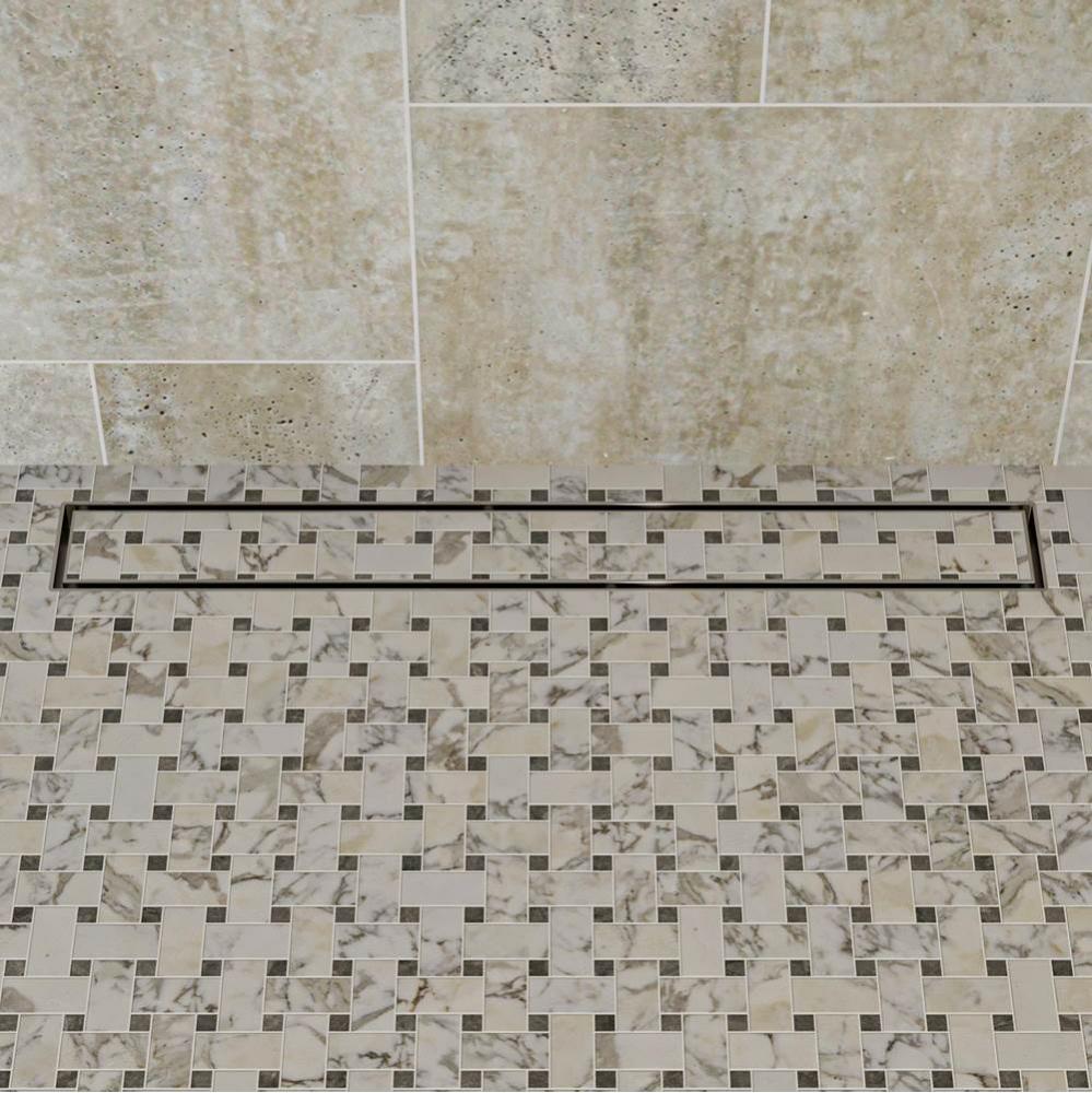24'' Long Modern Stainless Steel Linear Shower Drain w/o Cover