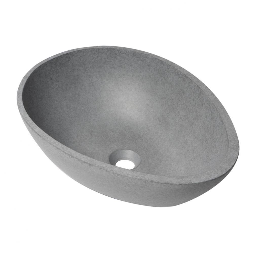 21'' Solid Concrete Tear Drop Above Mount Vessel Sink
