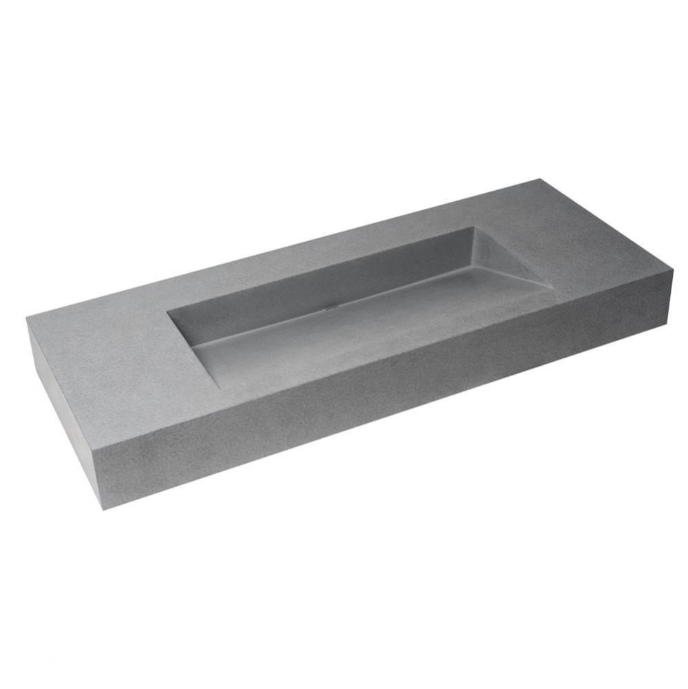 48'' Solid Concrete Rectangular Countertop Sink