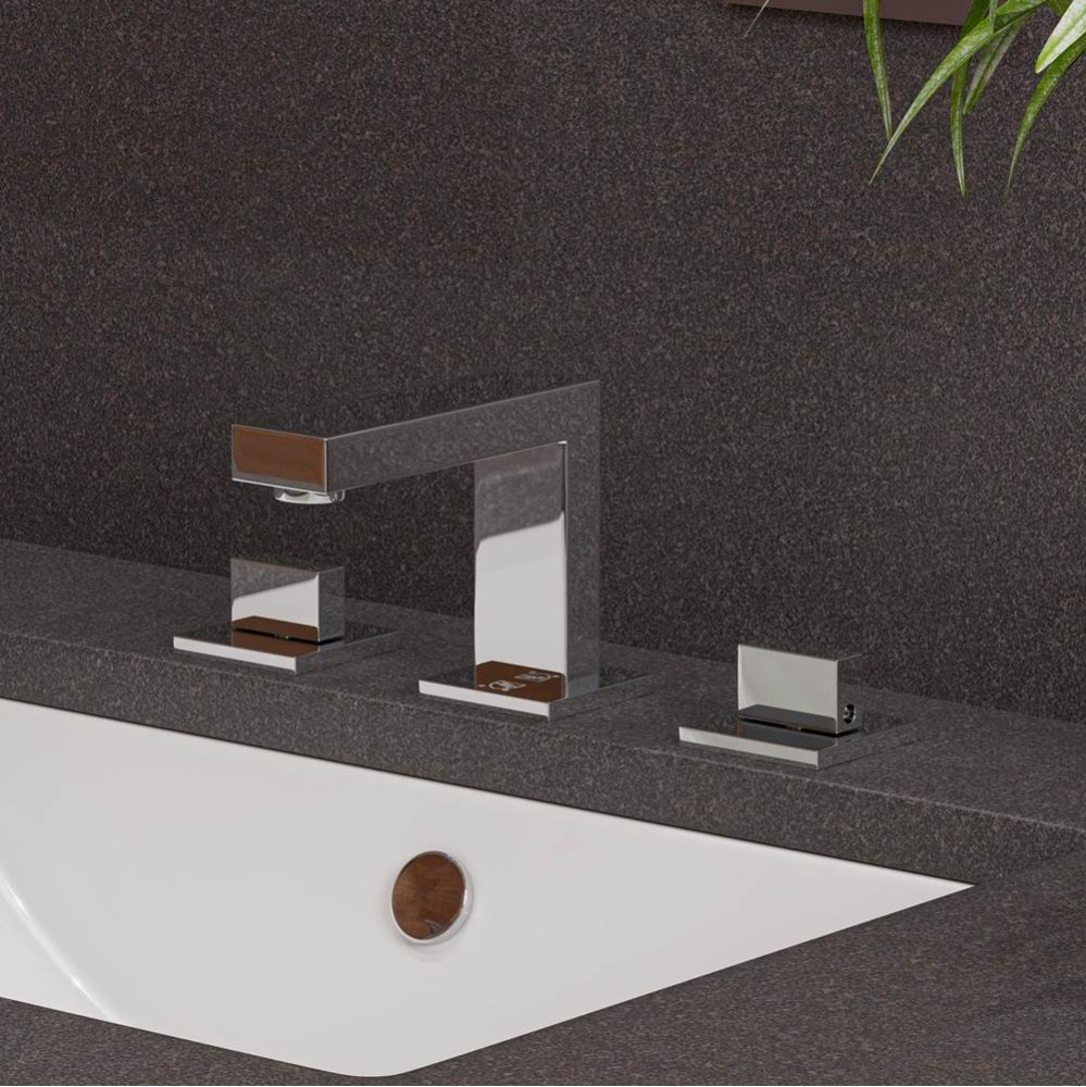 Polished Chrome Modern Widespread Bathroom Faucet