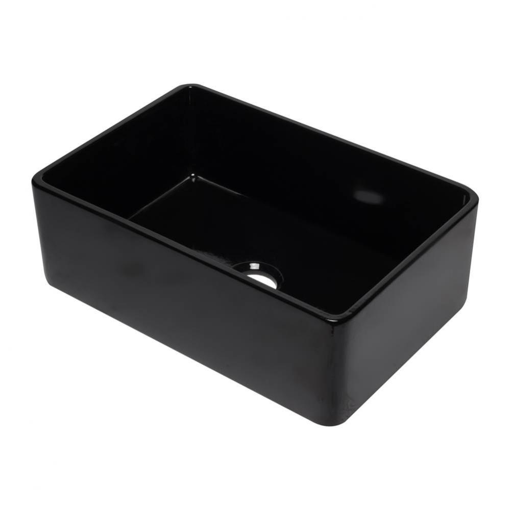 30 inch Black Reversible Single Fireclay Farmhouse Kitchen Sink