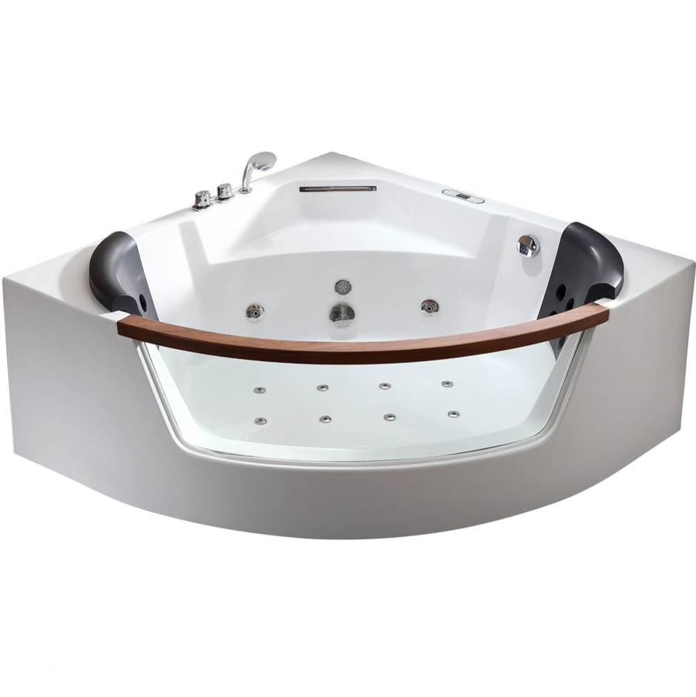 EAGO 1 5 ft Clear Rounded Corner Acrylic Whirlpool Bathtub for Two