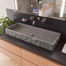 Alfi Trade ABCO39TR - 39'' Solid Concrete Gray Matte Trough Sink for the Bathroom