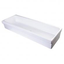 Alfi Trade AB48TR - 48'' White Above Mount Fireclay Bath Trough Sink