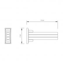 Alfi Trade AB5506 - 16'' Triple Rack Wooden Towel Bar Bathroom Accessory