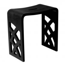 Alfi Trade ABST88BM - Black Matte Solid Surface Resin Bathroom / Shower Stool