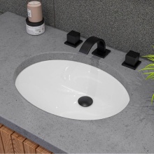 Alfi Trade ABC602 - White 23'' Oval Undermount Ceramic Sink