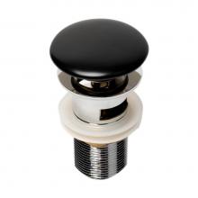Alfi Trade AB8056-BM - ALFI brand AB8056-BM Black Matte Ceramic Mushroom Top Pop Up Drain for Sinks with Overflow