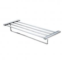 Alfi Trade AB9539-PC - Polished Chrome 24 inch Towel Bar & Shelf Bathroom Accessory