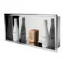 Alfi Trade ABN2412-PSS - 24 x 12 Polished Stainless Steel Horizontal Single Shelf Bath Shower Niche
