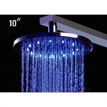 Alfi Trade LED5006 - Polished Chrome 10'' Round Multi Color LED Rain Shower Head