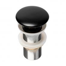 Alfi Trade AB8055-BM - ALFI brand AB8055-BM Black Matte Ceramic Mushroom Top Pop Up Drain for Sinks without Overflow