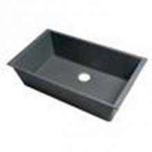 Alfi Trade AB3322UM-T - Titanium 33'' Single Bowl Undermount Granite Composite Kitchen Sink