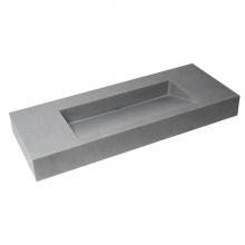 Alfi Trade ABCO48R - 48'' Solid Concrete Rectangular Countertop Sink