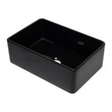 Alfi Trade AB3020SB-BG - 30 inch Black Reversible Single Fireclay Farmhouse Kitchen Sink