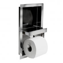 Alfi Trade ABTPN88-PSS - Polished Stainless Steel Recessed Shelf / Toilet Paper Holder Niche