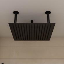 Alfi Trade RAIN20S-BM - Matte Black Stainless Steel 20'' Square Ultra-Thin Rain Shower Head