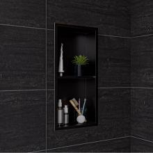Alfi Trade ABNP1224-BB - 12'' x 24'' Brushed Black PVD Stainless Steel Vertical Double Shelf Shower Nic