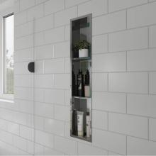 Alfi Trade ABN0836-PSS - 8 x 36 Polished Stainless Steel Vertical Triple Shelf Bath Shower Niche