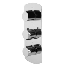 Alfi Trade AB4101-PC - Polished Chrome Concealed 4-Way Thermostatic Valve Shower Mixer /w Round Knobs