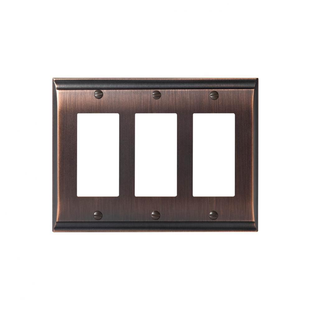 SWITCHPLATE-CANDLER-3 ROCKER-ORB