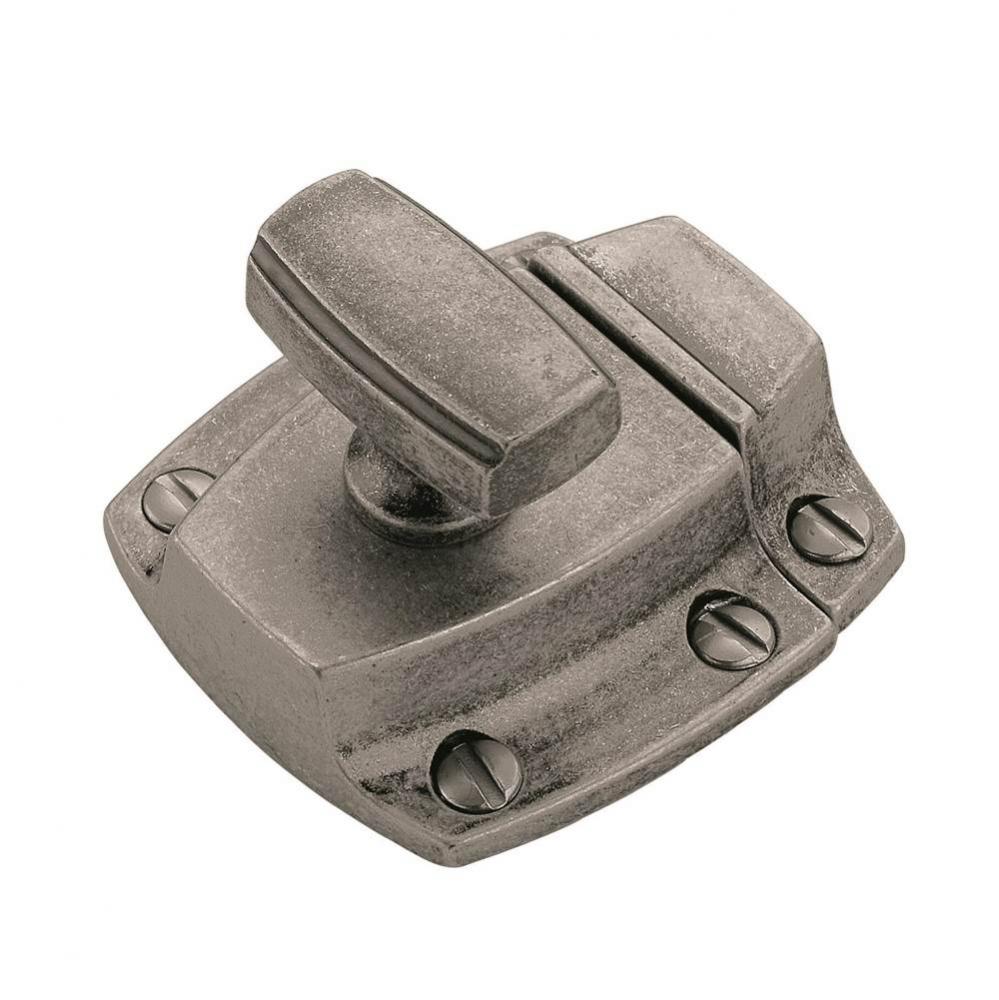 Highland Ridge 1-7/8 in (48 mm) Length Aged Pewter Cabinet Latch