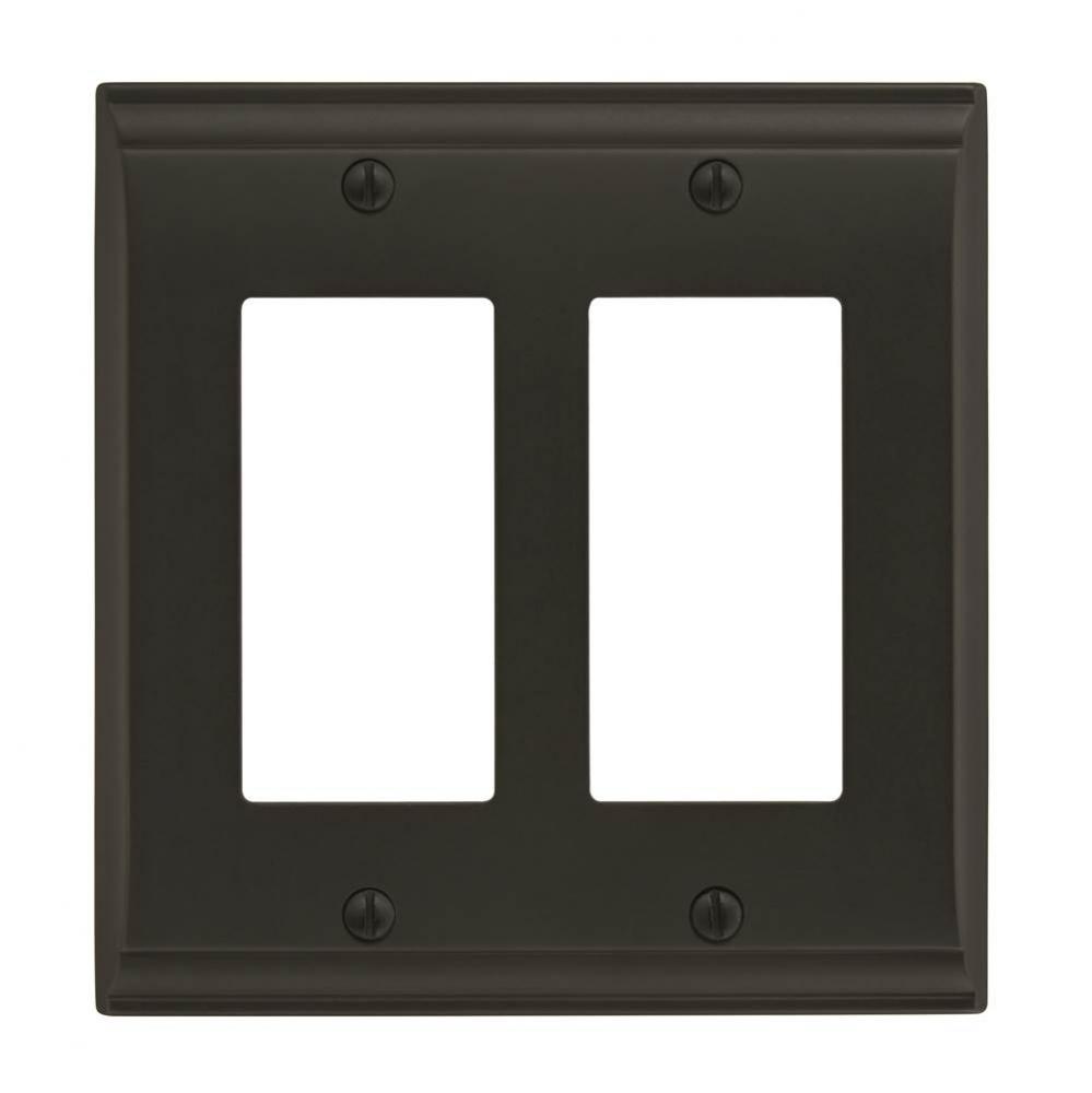 Candler 2 Rocker Black Bronze Wall Plate