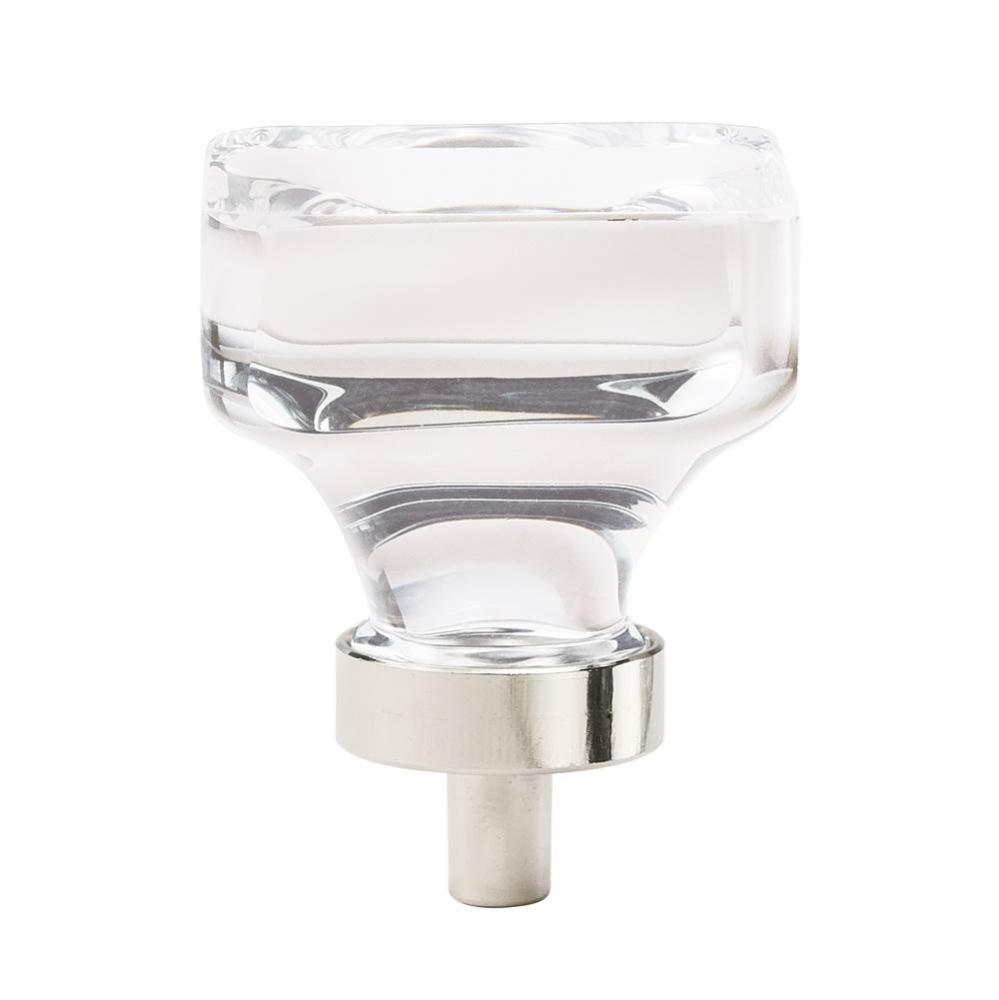 Glacio 1-3/8 in (35 mm) Length Clear/Polished Nickel Cabinet Knob