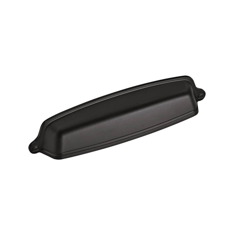 Allison™ Value Hardware 5-1/16 in (128 mm) Center-to-Center Matte Black Cabinet Cup Pull