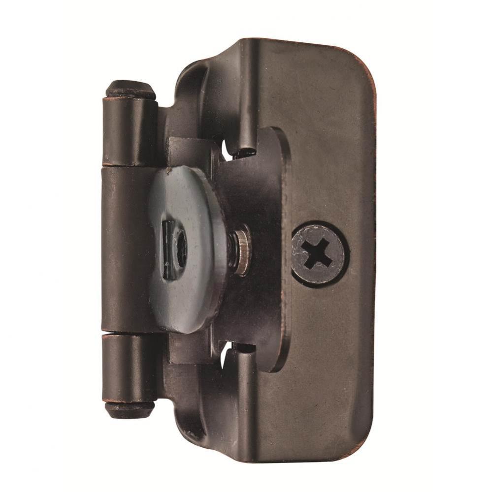 1/2in (13 mm) Overlay Double Demountable Oil-Rubbed Bronze Hinge - 2 Pack