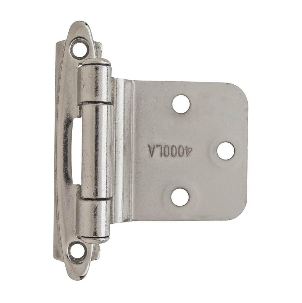 Variable Overlay Self-Closing, Face Mount Polished Chrome Hinge - 2 Pack