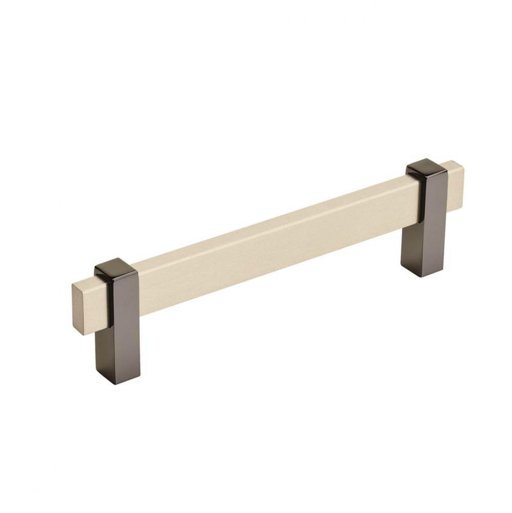 Mulino 5-1/16 in (128 mm) Center-to-Center Silver Champagne/Black Nickel Cabinet Pull