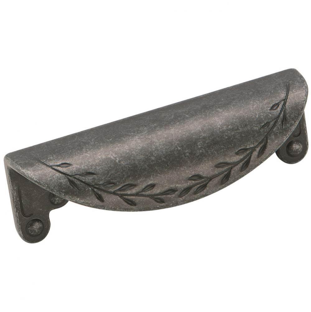 Nature''s Splendor 3 in (76 mm) Center-to-Center Wrought Iron Dark Cabinet Cup Pull