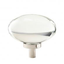 Amerock BP36651CPN - Glacio 1-3/4 in (44 mm) Length Clear/Polished Nickel Cabinet Knob