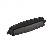 Amerock BP22439FB - Allison™ Value Hardware 5-1/16 in (128 mm) Center-to-Center Matte Black Cabinet Cup Pull
