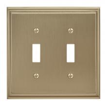 Amerock BP36515BBZ - Mulholland 2 Toggle Golden Champagne Wall Plate