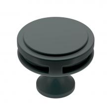 Amerock BP36603MB - Oberon 1-3/8 in (35 mm) Diameter Matte Black Cabinet Knob