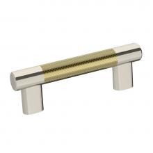 Amerock BP36557PNBBZ - Esquire 3 in and 3-3/4 in (76mm and 96 mm) Center-to-Center Polished Nickel/Golden Champagne Cabin